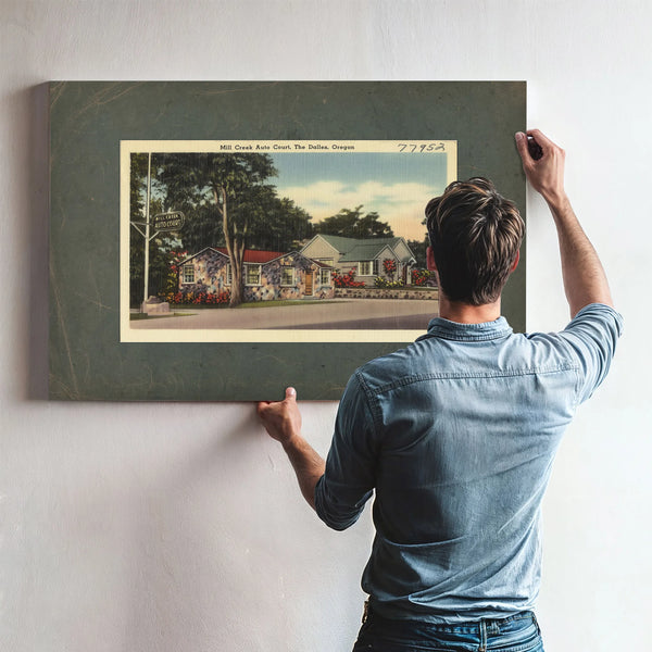 Mill Creek Auto Court The Dalles Oregon — vintage wall art by Bella Frye