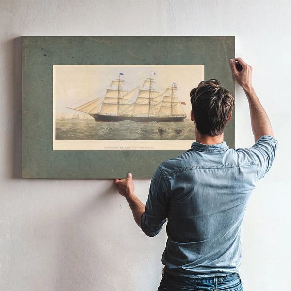 Clipper Ship Arizona 1227 Tons Register — Framed Wall Art Room View | Bella Frye
