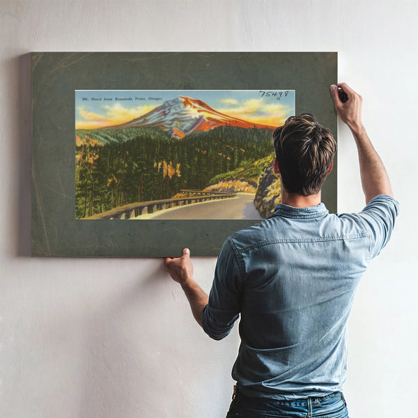 Mt Hood From Buzzards Point Oregon'1 — vintage wall art by Bella Frye