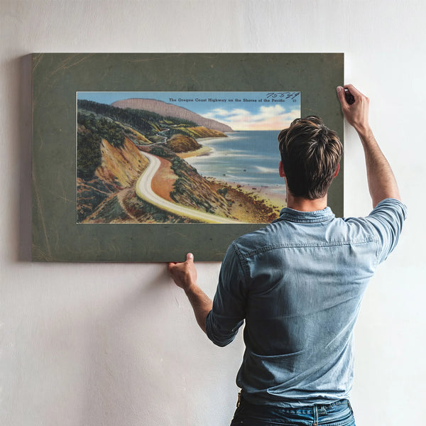 The Oregon Coast Highway On The Shores Of The Pacific — vintage wall art by Bella Frye