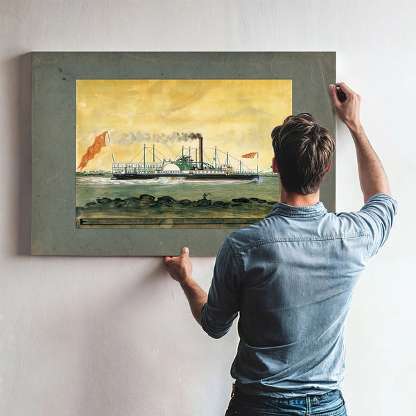 Steamboat Lexington The Fastest Boat That Ever Sailed — Framed Wall Art Room View | Bella Frye