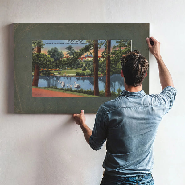 Scene In Laurelhurst Park Portland Oregon — vintage wall art by Bella Frye