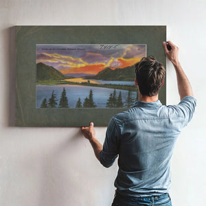 Sunset On The Columbia Portland Oregon — vintage wall art by Bella Frye