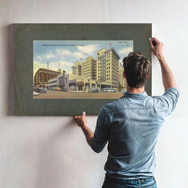 Portland Central Bus Depot Portland Oregon — vintage wall art by Bella Frye