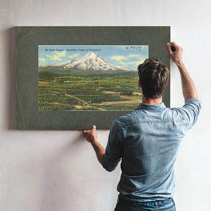 Mt Hood Oregon Hood River Valley In Foreground — vintage wall art by Bella Frye