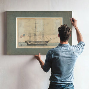 US. Ship North Carolina 102 Guns — Framed Wall Art Room View | Bella Frye