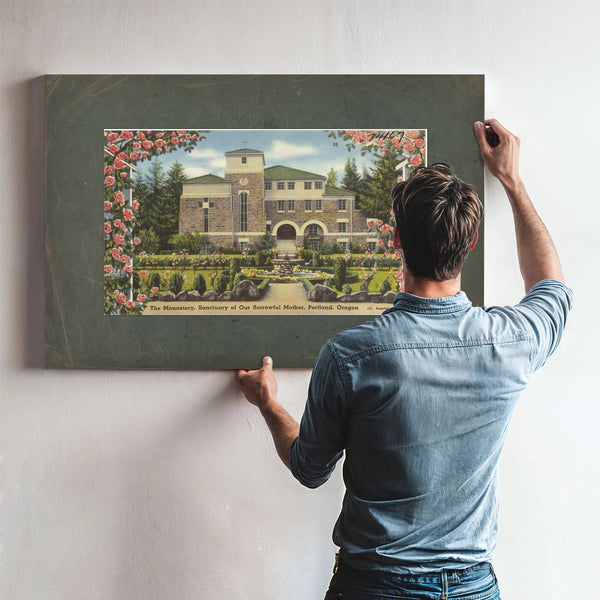 The Monastery Sanctuary Of Our Sorrowful Mother Portland Oregon — vintage wall art by Bella Frye