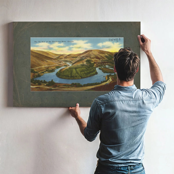 The Ox Bow On The Deschutes River Oregon — vintage wall art by Bella Frye