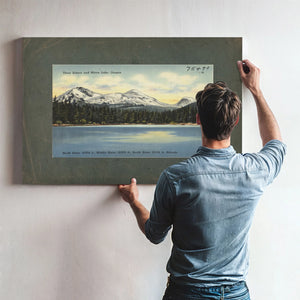 Three Sisters And Mirror Lake Oregon — vintage wall art by Bella Frye