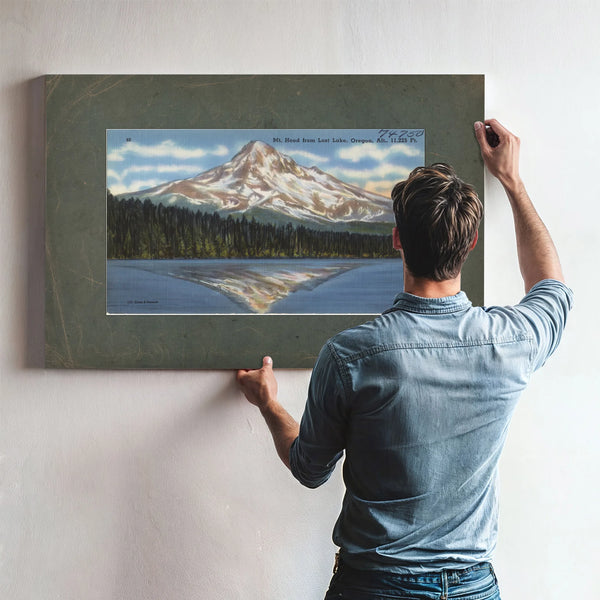 Mt Hood From Lost Lake Oregon Alt 11225 Ft'1 — vintage wall art by Bella Frye