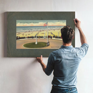 End Of The Oregon Trail Turn Around Beach At Seaside Oregon — vintage wall art by Bella Frye