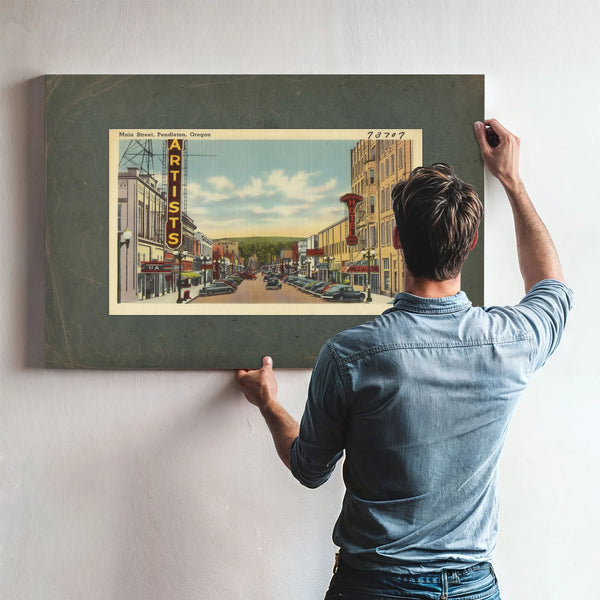 Main Street Pendleton Oregon — vintage wall art by Bella Frye