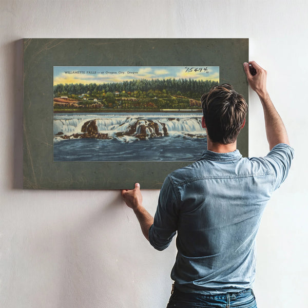 Willamette Falls At Oregon City Oregon — vintage wall art by Bella Frye