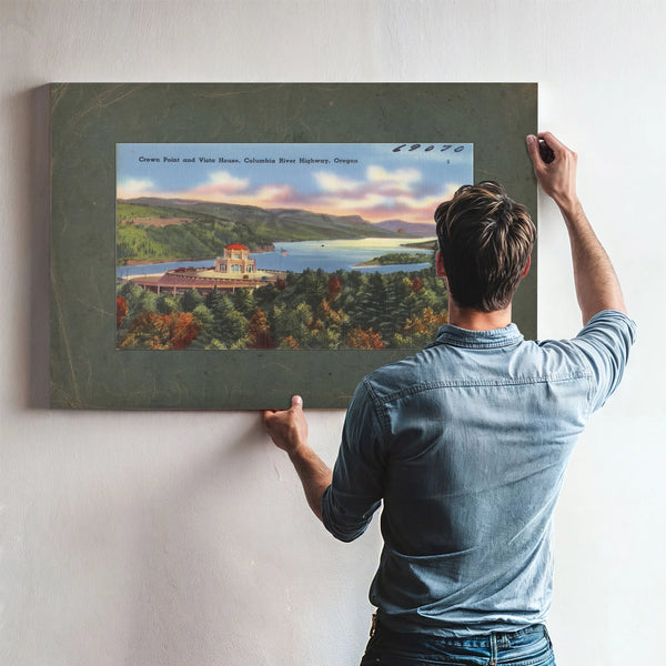 Crown Point And Vista House Columbia River Highway Oregon — vintage wall art by Bella Frye