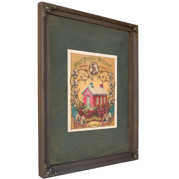 Our Public School the Bullwark of This Country 1895 — Bourbon Framed Canvas Print | Bella Frye