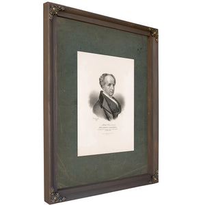 Hon Abbott Laurence Representative in Congress From Massachusetts January 184 1842 — Bourbon Framed Canvas Print | Bella Frye