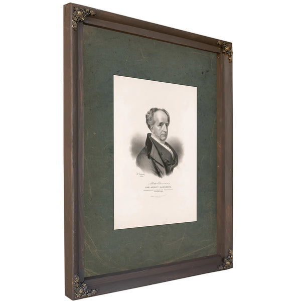 Hon Abbott Laurence Representative in Congress From Massachusetts January 184 1842 — Bourbon Framed Canvas Print | Bella Frye