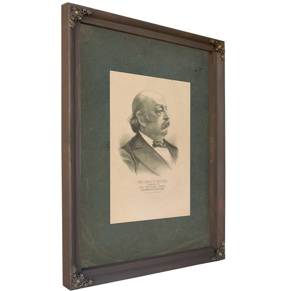 General Benjamin F Butler Candidate of the Peoples Party for President of the United States 1884 — Bourbon Framed Canvas Prin