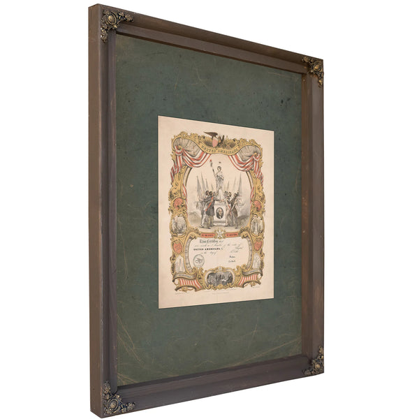 United Americans of the State of New York 1848 — Bourbon Framed Canvas Print | Bella Frye