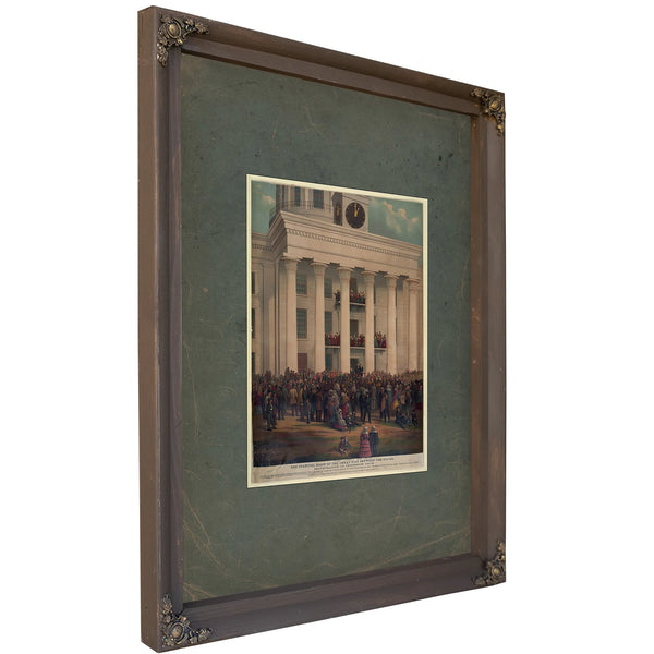 The Starting Point of the Great War Between the States 1878 — Bourbon Framed Canvas Print | Bella Frye