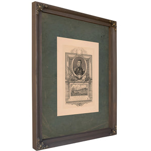 Portrait of General Lafayette and a View of His Landing in New York in 1824 1899 — Bourbon Framed Canvas Print | Bella Frye