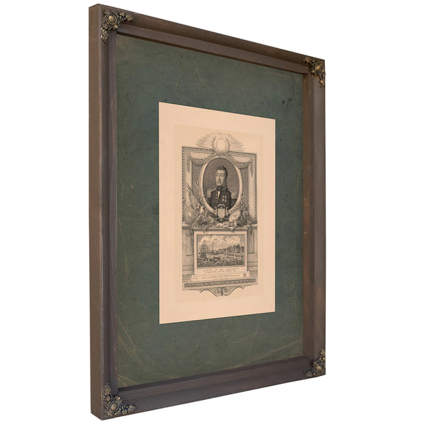 Portrait of General Lafayette and a View of His Landing in New York in 1824 1899 — Bourbon Framed Canvas Print | Bella Frye