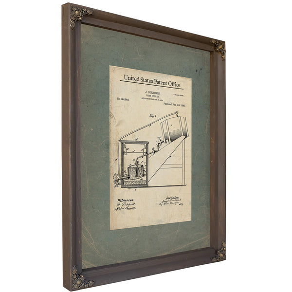 The Burkhart Beer Cooler Patent a Study in Victorian Temperance and Temptation — Framed Wall Art Room View | Bella Frye