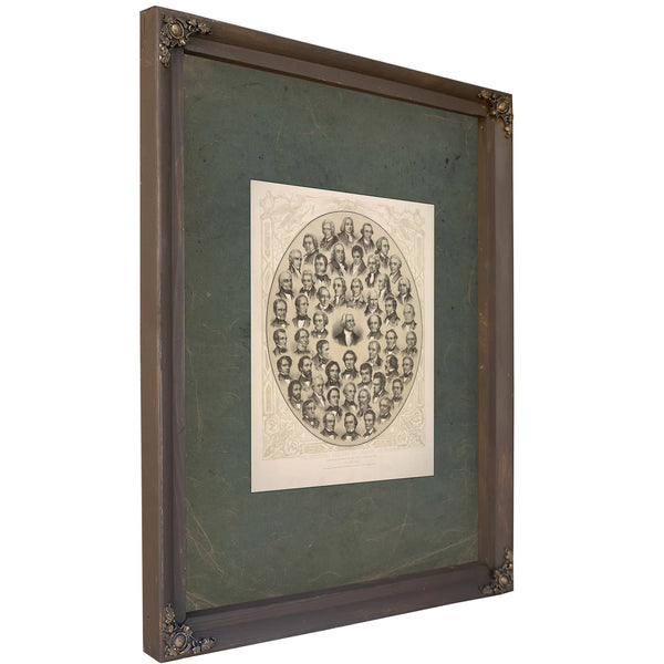 The National Gallery of Eminent Americans 19th Century — Bourbon Framed Canvas Print | Bella Frye
