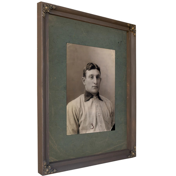 Honus Wagner Portrait — Bourbon Framed Canvas Print | Bella Frye