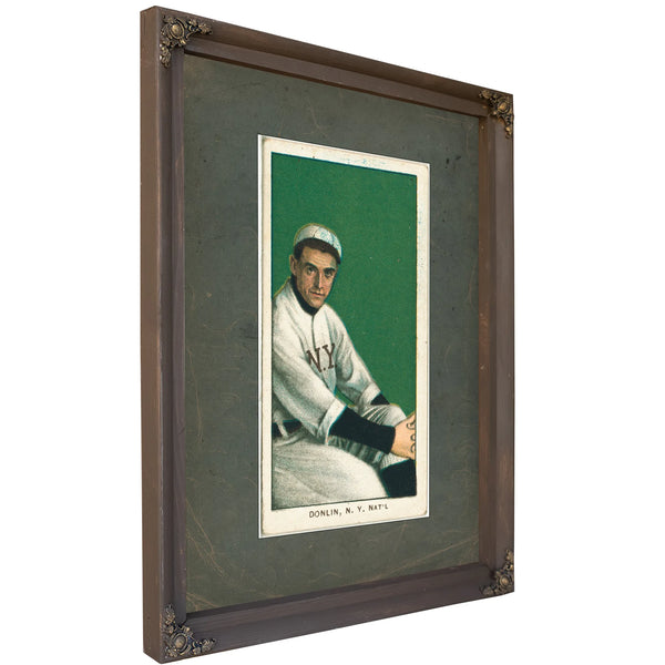 Mike Donlin New York Giants Baseball Card Portrait 2 — Bourbon Framed Canvas Print | Bella Frye