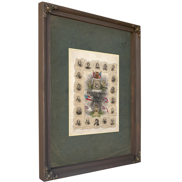 Our Heroes and Our Flags 1895 — Bourbon Framed Canvas Print | Bella Frye