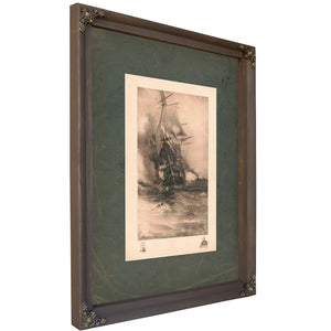 Burning of the Congress 1892 — Bourbon Framed Canvas Print | Bella Frye