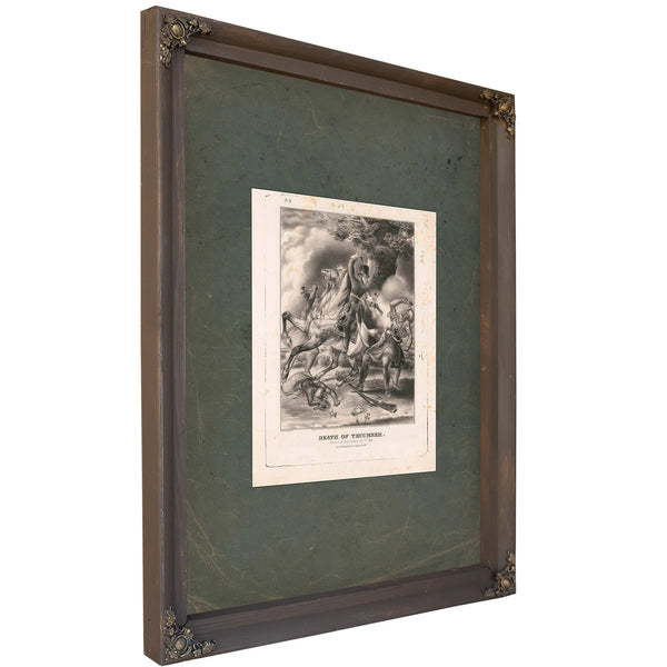 Death of Tecumseh Battle of the Thames Oct 5th 1813 1841 — Bourbon Framed Canvas Print | Bella Frye