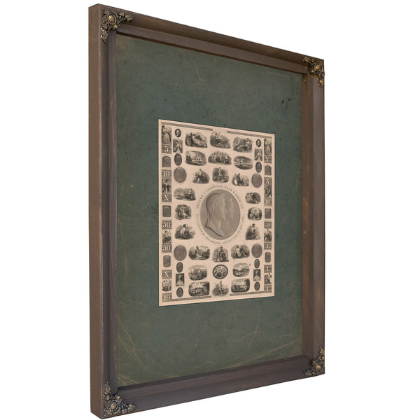 Three 1833 1837 — Verdigris Framed Canvas Print | Bella Frye