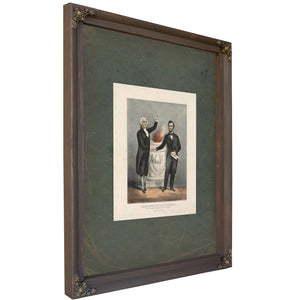 Washington and Lincoln the Father and the Saviour of Our Country 1865 — Bourbon Framed Canvas Print | Bella Frye