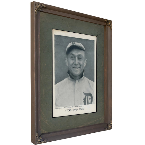 Detroit Free Press Ty Cobb — Bourbon Framed Canvas Print | Bella Frye