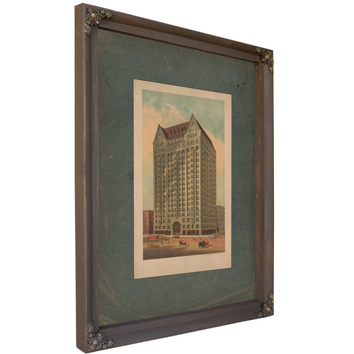 Masonic Temple Chicago 189 — Verdigris Framed Canvas Print | Bella Frye