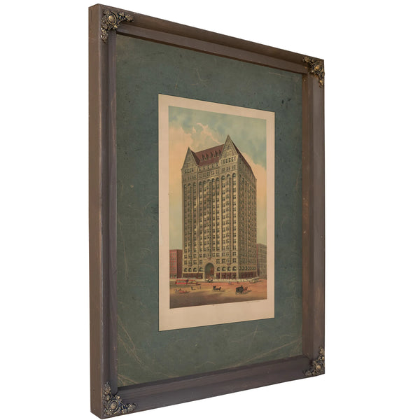 Masonic Temple Chicago 189 — Verdigris Framed Canvas Print | Bella Frye