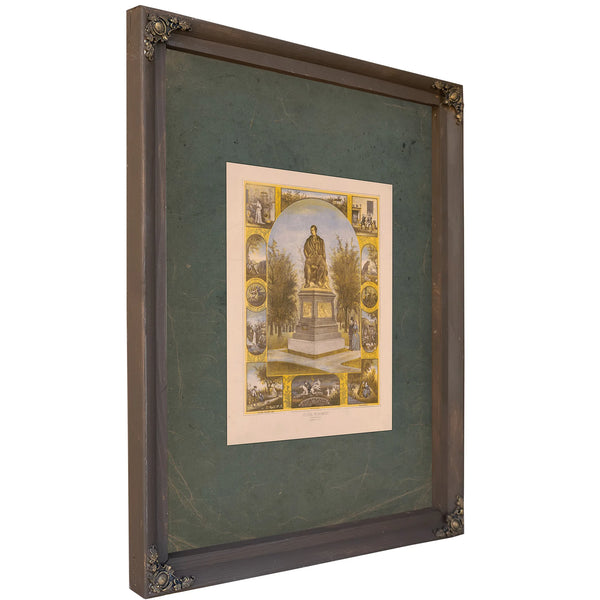 Burns Monument the Mcpherson Gift Albany Ny 1888 — Bourbon Framed Canvas Print | Bella Frye
