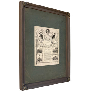 Greeting to America 19th Century — Bourbon Framed Canvas Print | Bella Frye