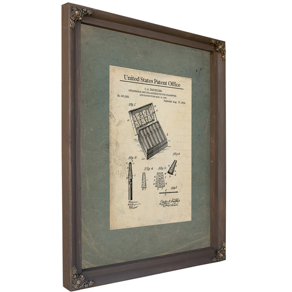 The Gentlemans Vice Drucklier Cigarette Tip Patent — Framed Wall Art Room View | Bella Frye