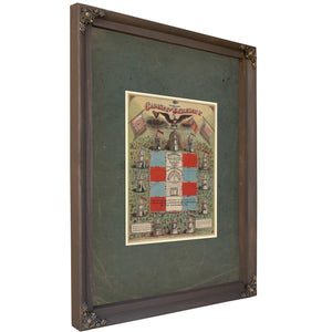 Industrial Chart of Liberty 19th Century — Bourbon Framed Canvas Print | Bella Frye