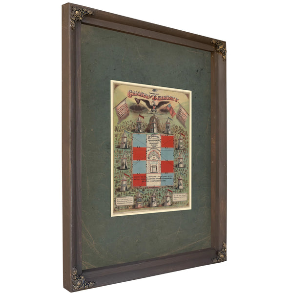 Industrial Chart of Liberty 19th Century — Bourbon Framed Canvas Print | Bella Frye
