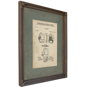 Us Patent No. 325968 Glove by G H Rawlings (1885) — Bourbon Framed Canvas Print | Bella Frye