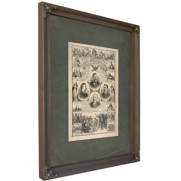 Anti Prohibition 1888 — Bourbon Framed Canvas Print | Bella Frye