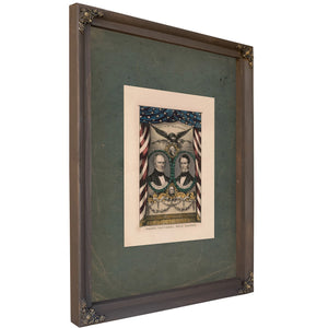 Grand National Whig Banner 1852 — Bourbon Framed Canvas Print | Bella Frye