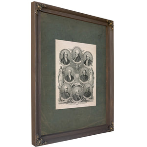 The Chief Justices of the United States 1894 — Bourbon Framed Canvas Print | Bella Frye