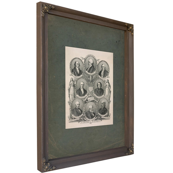 The Chief Justices of the United States 1894 — Bourbon Framed Canvas Print | Bella Frye