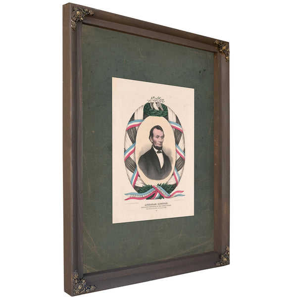 Abraham Lincoln Sixteenth President of the United States Born February 12 189 Died April 15 1865 1866 — Bourbon Framed Canvas