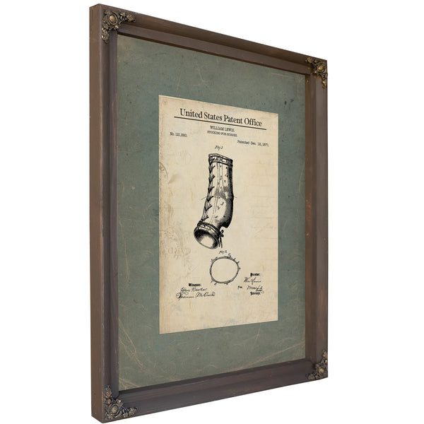 United States Patent No. 12188 Stocking for Horses by William Lewis December 12 1871 — Bourbon Framed Canvas Print | Bella Fr